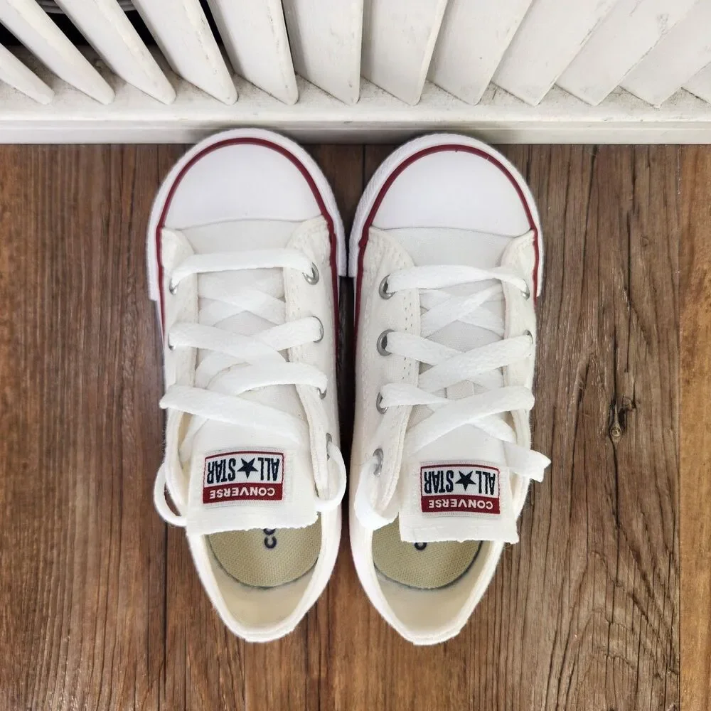 Converse Chuck Taylor All Star Infant Size 9 Optical White Canvas Shoes 7J256